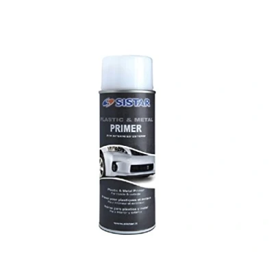 Immagine di PLASTIC &amp; METAL PRIMER ACRILICO TRASPARENTE SPRAY SISTAR BOMBOLETTA UTILIZZO PROFESSIONALE CARROZZERIA 400 ML