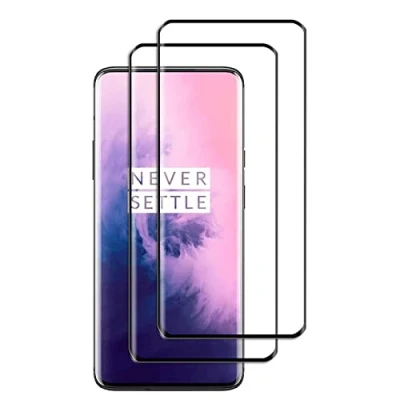 Immagine di [2 Pezzi] Widrt Vetro Temperato Pellicola Protettiva per Oneplus 7 Pro/Oneplus 7T Pro, Durezza 9H, Anti Graffi, Senza Bolle, Copertura Totale (Curva 3D) Protezione Schermo (Nero)
