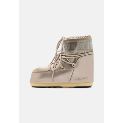 Immagine di Moon Boot ICON LOW Glance Unisex Stivaletti stringati, Taglia: 39 41, Platinum Finta pelle / tessuto