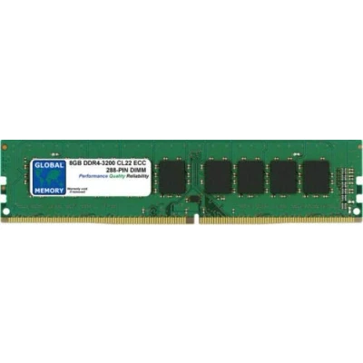 Immagine di Memoria RAM 8 GB DDR4 3200 MHz PC4 25600 288 PIN ECC DIMM (UDIMM) per server/workstation/schede madri