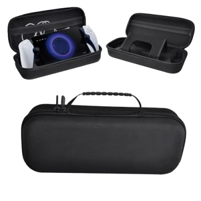 Immagine di VIMAZ custodia da trasporto compatibile con PS5, rigida portatile compatibile, protettiva per riporre in sicurezza antiurto PS5 Portal, Nero , Semplice