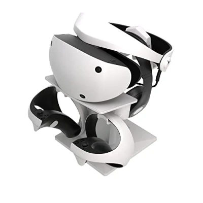 Immagine di Digicharge Supporto per PS VR 2 PSVR2 Sony Playstation VR2/Meta Quest 2/Quest 1/Rift S/Valve Index/HP Reverb G2/PICO 4 Display Mount Station cuffie e controller touch