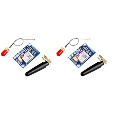 Immagine di TECNOULAB 2 pezzi SIM800L V2.0 5V Quad Band GSM GPRS wireless con cappuccio cavo antenna