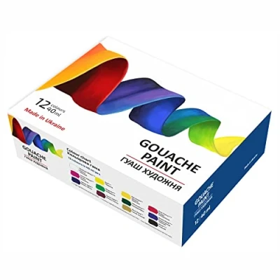 Immagine di 7 Artists Gouache Set 12 x 40 ml Guache Pittura Guazzo Gauche Tempere Per Dipingere Colori a Tempera
