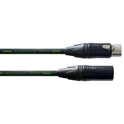 Immagine di Cordial CRM 1 FM BLACK Cavo per microfono, da XLR femmina a maschio, lunghezza m