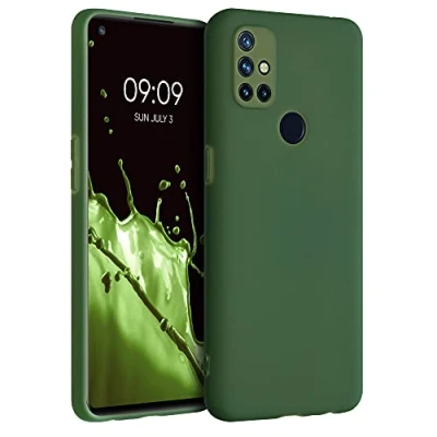 Immagine di kwmobile Custodia Compatibile con OnePlus Nord N10 5G Cover Back Case per Smartphone in Silicone TPU Protezione Gommata verde scuro