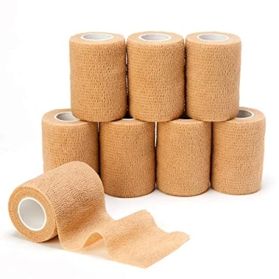 Immagine di Benda Elastica Coesiva (7.5cm X4.5m), confezione di 8 rotoli Garza Autoadesiva Wrap