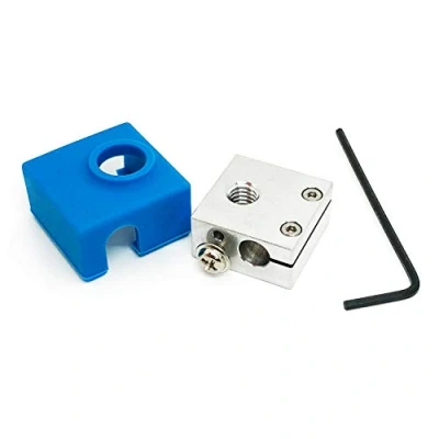 Immagine di Micro Swiss Blocco riscaldante con calzino in silicone per stampanti CR10, Ender 2, 3, ANET A8 MK7, MK8, MK9 Hotends