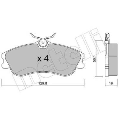 Immagine di METELLI 22 0217 1 Kit pastiglie freno senza contatto segnalazione usura CITROËN: Xsara Picasso, Berlingo / First I