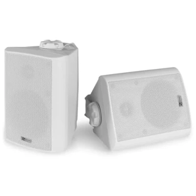 Immagine di Speakerset, geschikt voor buiten Power Dynamics BC40V witte speakerset 100V systemen en 8 Ohm 100W (952.106)