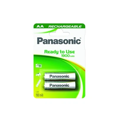Immagine di Panasonic P 6/2Bc1900 Pile Aa, Ni Mh, 1900 Mah, 1.2V, 2 Pezzi