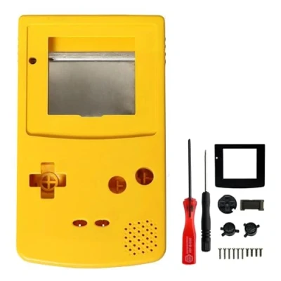 Immagine di OSTENT Ricambio cover case shell completo compatibile per console di gioco Nintendo GBC Gameboy colore giallo