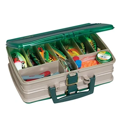 Immagine di Plano Double Sided 20 Compartment Satchel tackle Box, Fishing Equipment Storage box compatto, satchel, ottimo per riporre esche, hardbaits, softbaits e altri attrezzi da pesca
