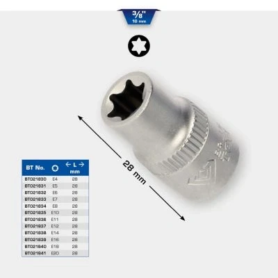 Immagine di KS TOOLS BT021837 Serie di bussole E12 Torx esterno