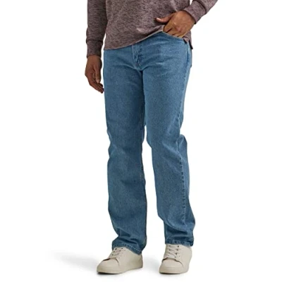 Immagine di Wrangler Autenthics Jeans classico a 5 tasche da uomo, vestibilità standard, elasticizzato, 35W x 36L