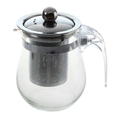 Immagine di Teiera in vetro trasparente resistente al da 350 ml con infusore acciaio