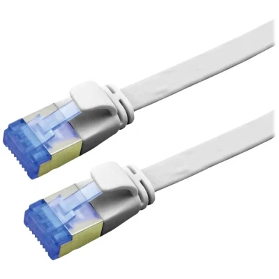 Immagine di Value 21.99.2115 RJ45 cavo di rete, patch CAT 6A F/UTP 5.00 m Grigio Schermato, piatto, contatti connettore dorati 1 pz.