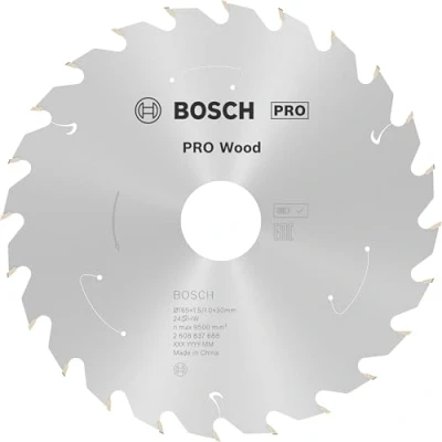 Immagine di Bosch Accessories Power Tools 2608837688 Lama circolare in metallo duro 165 x 30 mm Numero di denti: 24 1 pz.