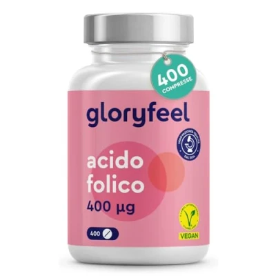 Immagine di Acido folico 400 µg compresse, Per il 1 Trimestre (3 mesi), Supporto al Sistema Immunitario*, Vitamina B9 ad Alto Dosaggio, Alta Biodisponibilità, 100% Vegan