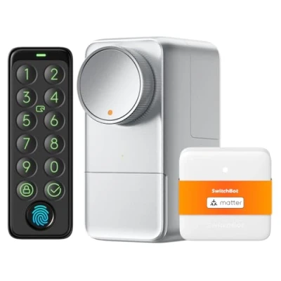 Immagine di SwitchBot WiFi Smart Lock Pro con Tastiera Touchscreen, Serratura di Impronte Digitali, Chiusura Elettronica Bluetooth, IP65, Adatta Bloccaggio, Matter Alexa Google