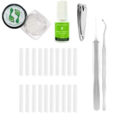 Immagine di 24 Pcs unghie incarnite piedi unghia incarnita alluce utensili per strumento strisce correttore attrezzi pedicure