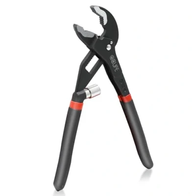 Immagine di CCLIFE Pinza Pappagallo 175 mm in Acciaio Cr V con Regolazione a Cricchetto Chiave Pinze Regolabili per Tubi e Dadi