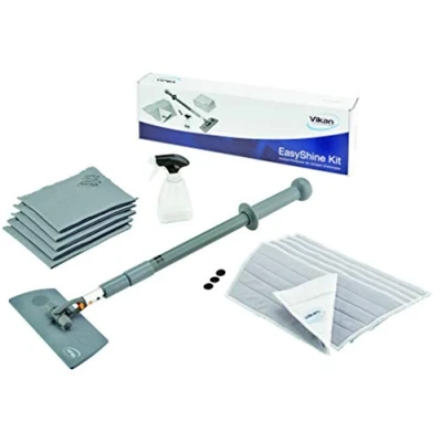 Immagine di Vikan 549101 Kit Easy Shine con telaio flessibile per mocio, grigio, lunghezza 605 mm, larghezza 170 altezza 75 mm