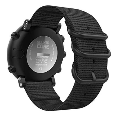 Immagine di MoKo Suunto Core Cinturino, Morbido Braccialetto Regolabile in Nylon + Connettore Metallico con Fibbia Classica per Nero