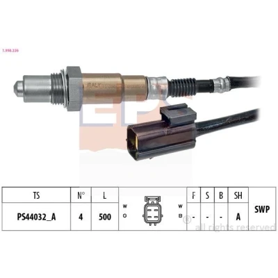 Immagine di EPS 1.998.336 Sonda lambda Made in Italy OE Equivalent riscaldato, planare, Filettatura prelubrificata HYUNDAI: i30 I Hatchback