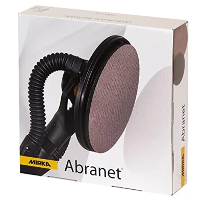 Immagine di Mirka Abranet rete dischi abrasivi Ø 225 mm a strappo / grana P80 25 pz per levigare legno, stucco, vernice, plastica 5422302580