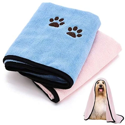Immagine di TAIYUNWEI Asciugamano ad Asciugatura Rapida per Cane,2 Pezzi Asciugamani Animali Domestici,Asciugamani Domestici Rapida,Morbidi,Confortevoli e Assorbenti