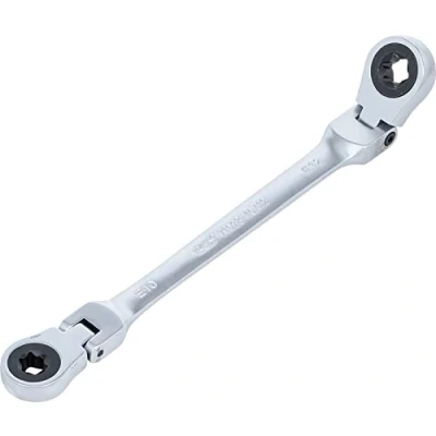 Immagine di BGS 71028 10X12 Chiave ad anello a cricchetto doppia inclinabile con testa SW E10 x E12