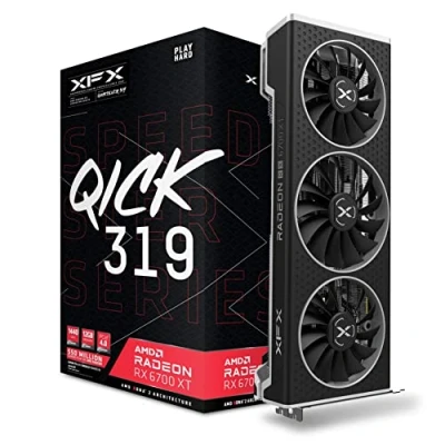 Immagine di XFX SPEEDSTER QICK 319 AMD Radeon™ RX 6700 XT BLACK Gaming Graphics Card with 12GB GDDR6 HDMI 3xDP, RDNA™ 2