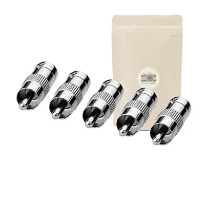 Immagine di 5x Adattatore BNC RCA Femmina Maschio coassiale connettore Video s Adaptout Marchio Francese