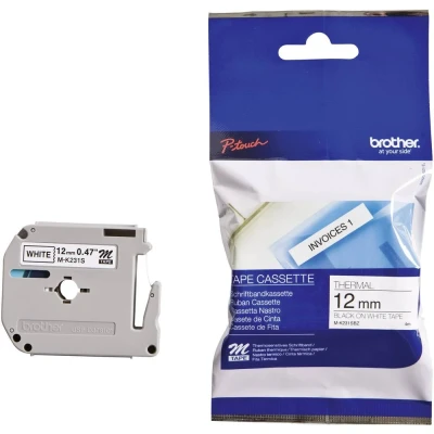 Immagine di Brother m K231S Cassetta nastro Colore Nastro: Bianco carattere: Nero 12 mm 4