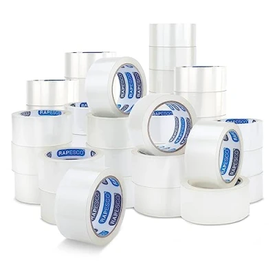 Immagine di Rapesco 1744 Confezione Business: 48 Rotoli di Nastro Adesivo Resistente, 50 mm x 60 m, Trasparente
