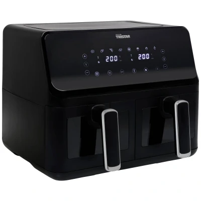 Immagine di Tristar FR 9040 Doppia friggitrice 2700 W Funzione aria calda, timer, Rivestimento antiaderente, Preselezione temperatura Nero