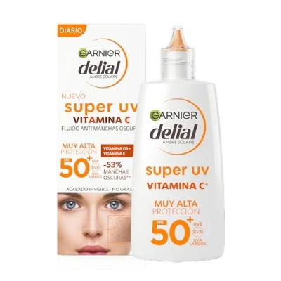 Immagine di Delial Garnier SUPER UV Vitamina C FPS50+ Crema Fluida giornaliera Anti Macchie scure