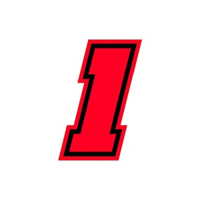 Immagine di 4R Quattroerre.it 13391 Numero Racing 1 Moto GP, Rosso Fluo, 10 x 7 cm
