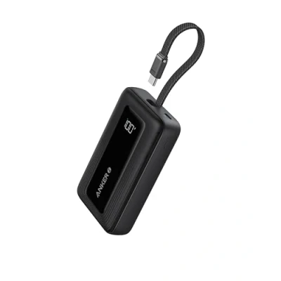 Immagine di Anker Zolo Power Bank, 10000mAh 30W High Speed Portable Charger with Built in USB C Cable, 1 for iPhone 16/16 Pro/16 Pro Max/16 Plus, MacBook, Galaxy, iPad and More