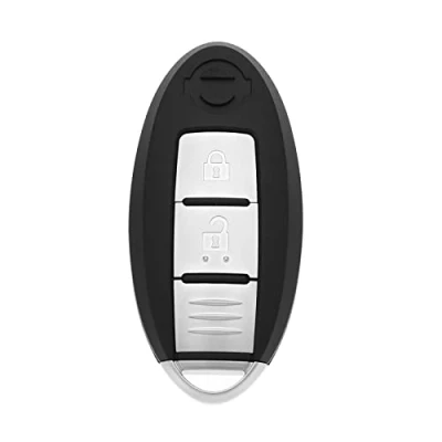 Immagine di Guscio chiave telecomando per auto a 2 pulsanti compatibile con Qashqai Leaf Juke Micra Note di ricambio custodia NSN14 lama