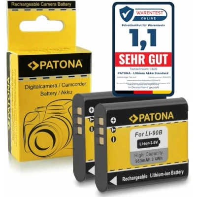 Immagine di PATONA 2x Batteria Ricambio per Olympus Li 90b, 92b Batterie Compatibile con Tough TG 6, 5, 4, 3, 2, 1, Stylus XZ 2