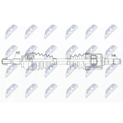 Immagine di GSP 218410 Albero motore / Semiasse 631mm FORD: FOCUS 3 Turnier, 3, C Max 2