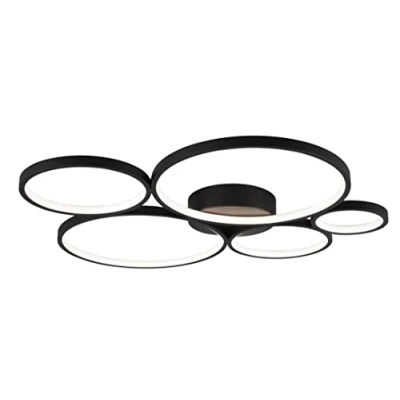 Immagine di Trio Lighting Plafoniera LED Rondo, nero satinato