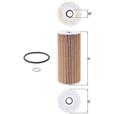 Immagine di MAHLE ORIGINAL OX 1048D filtro olio Cartuccia KIA: Stinger Hatchback