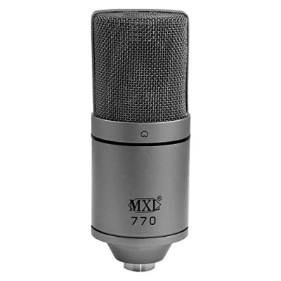 Immagine di MXL Microfono a condensatore 770 per podcasting, canto, registrazione in studio domestico, giochi e streaming XLR Diaframma grande Cardiod (grigio)