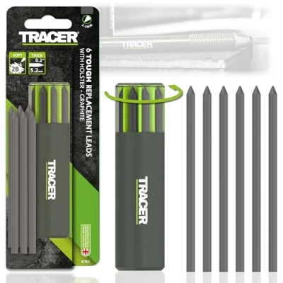 Immagine di Tracer set di 6 mine ricambio per matita resistente, x 5,2 mm, in grafite, matite dure, ricariche