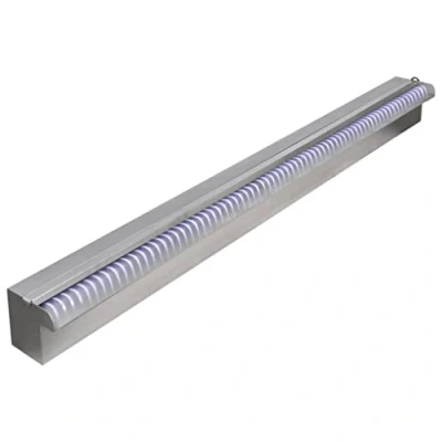 Immagine di vidaXL Cascata per Laghetto Rettangolare LED Acciaio Inox 90 cm Gioco d&#039;Acqua