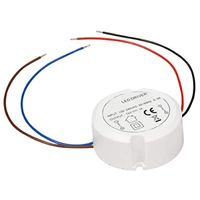 Immagine di McShine Trasformatore LED elettronico, 0,5 12 W, 230 V su V, diametro 55 x 23 mm, rotondo driver alimentatore