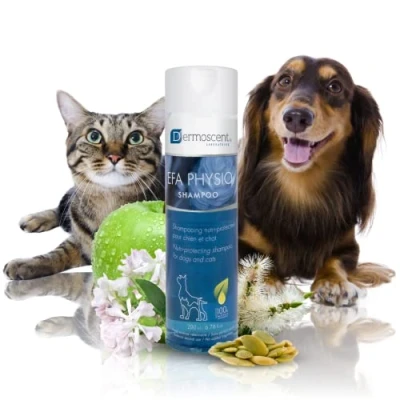 Immagine di Dermoscent EFA Physio Shampoo per Cani e Gatti Delicati ingredienti Naturali frequenti bagni allergici Sollievo dal prurito della Pelle Lenisce la dermatite atopica 200 ml